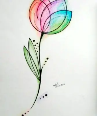Цветы для срисовки лёгкие