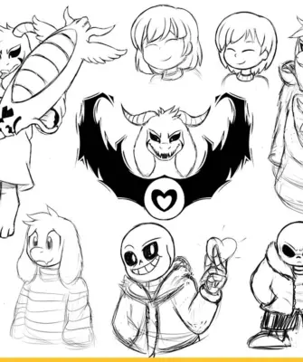 Undertale раскраска персонажи