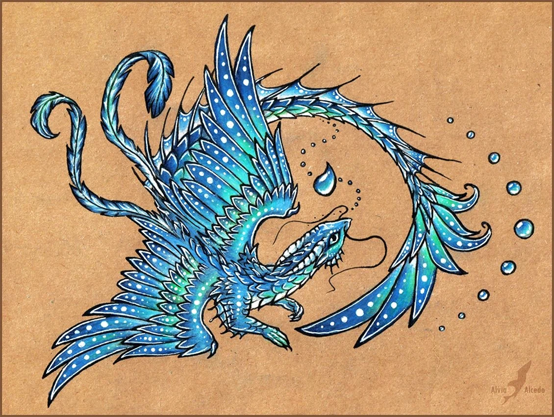 Рисунок дракона для срисовки легкие цветные (22 шт)