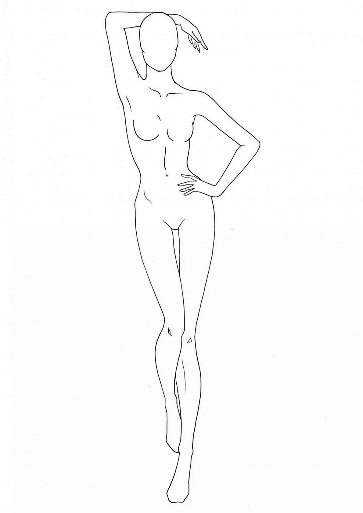 Женская фигура для рисования одежды