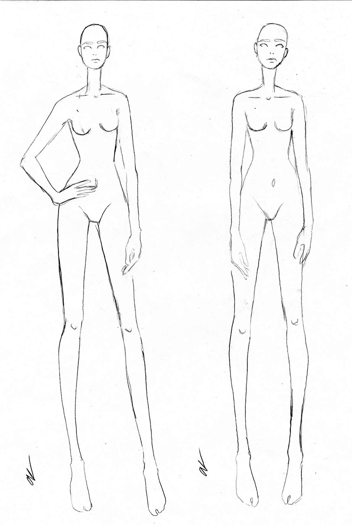 Женская модель для рисования