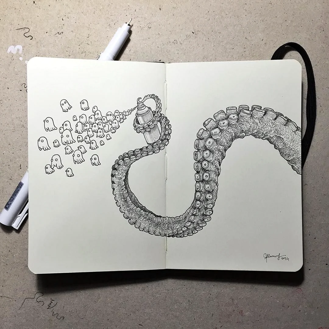 Змея скетчбук